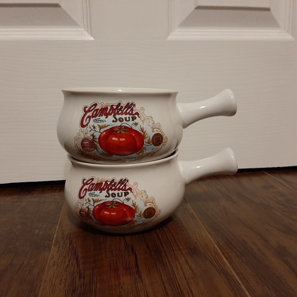 Campbells Soup Bowl Set with Handles